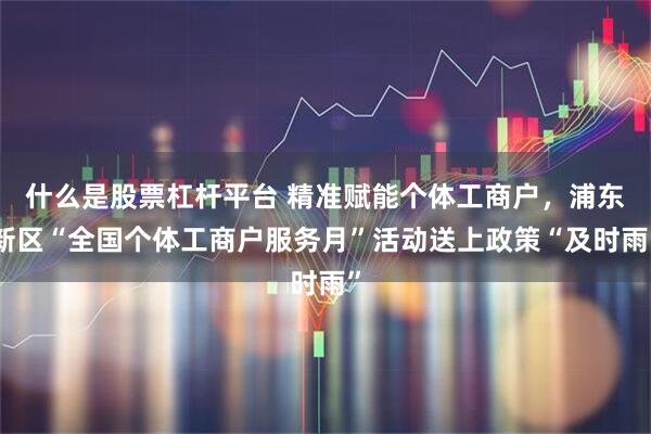 什么是股票杠杆平台 精准赋能个体工商户,浦东新区“全国个体工商户服务月”活动送上政策“及时雨”