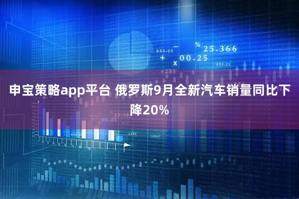 申宝策略app平台 俄罗斯9月全新汽车销量同比下降20%